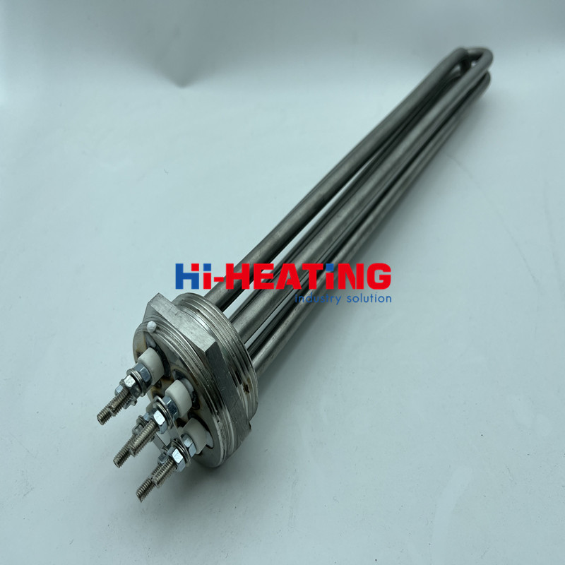 Customsized Tubular Hot liquid Heating Element spiral heater with copper flange,water flange immersion heater,flange heater