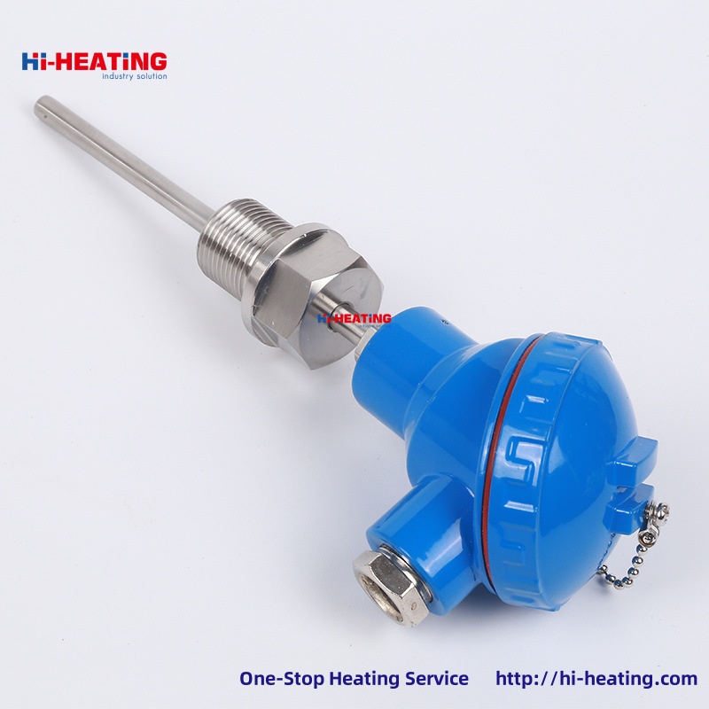 304 stainless steel temperature probe fixed thread temperature sensor assembled PT100 thermal resistor