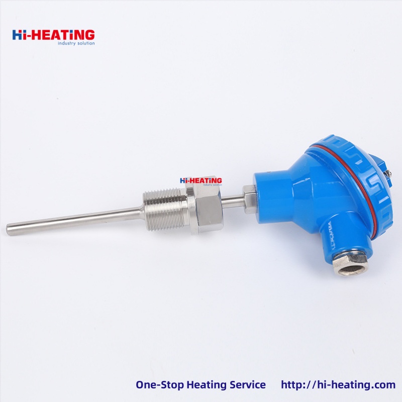 304 stainless steel temperature probe fixed thread temperature sensor assembled PT100 thermal resistor