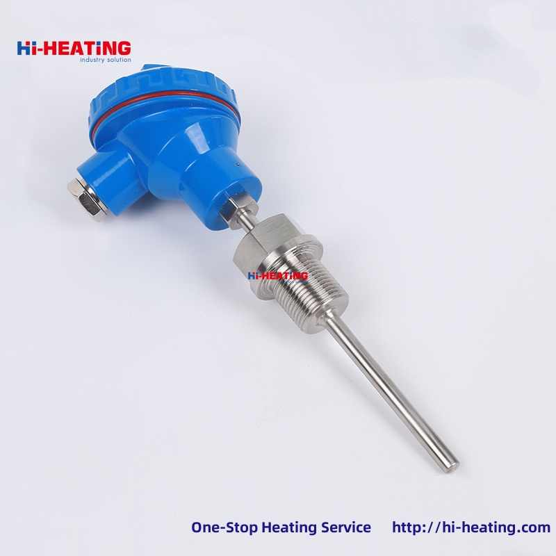 304 stainless steel temperature probe fixed thread temperature sensor assembled PT100 thermal resistor