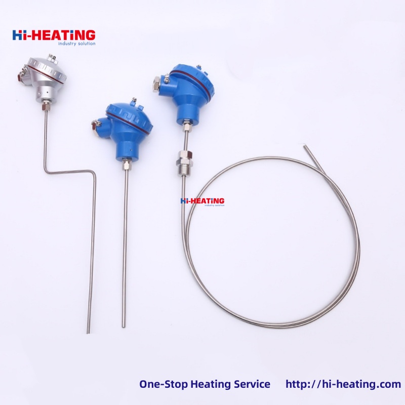 K type J type PT100 armored thermocouple WRNK-191131291R thermal resistance temperature resistant pin type bendable