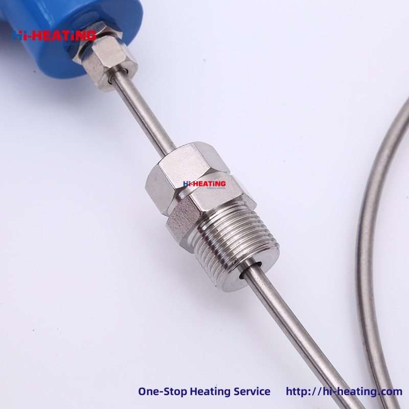 K type J type PT100 armored thermocouple WRNK-191131291R thermal resistance temperature resistant pin type bendable