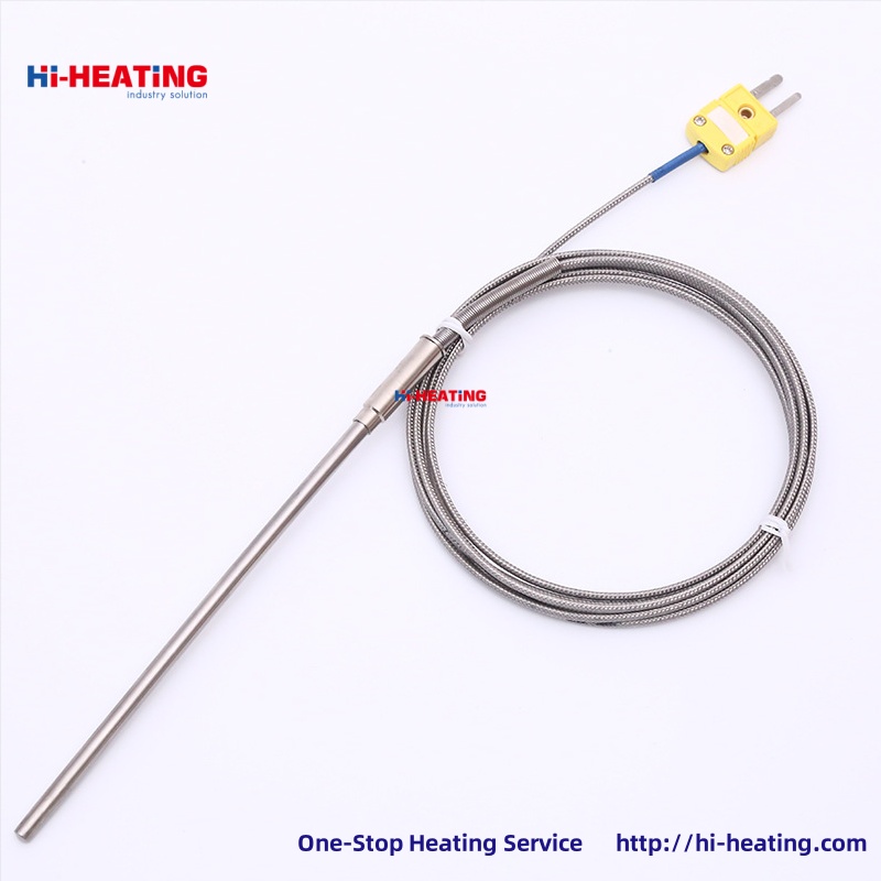 K-type armored thermocouple WRNK-191 probe temperature sensor PT100EJ thermal resistance probe can be bent